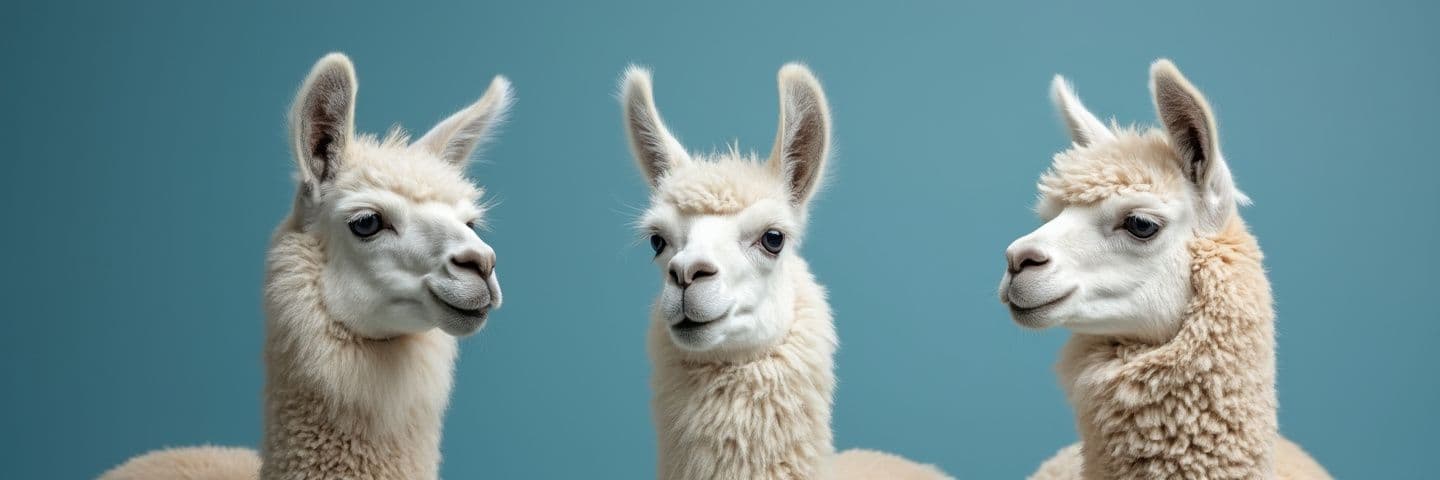 Three llamas